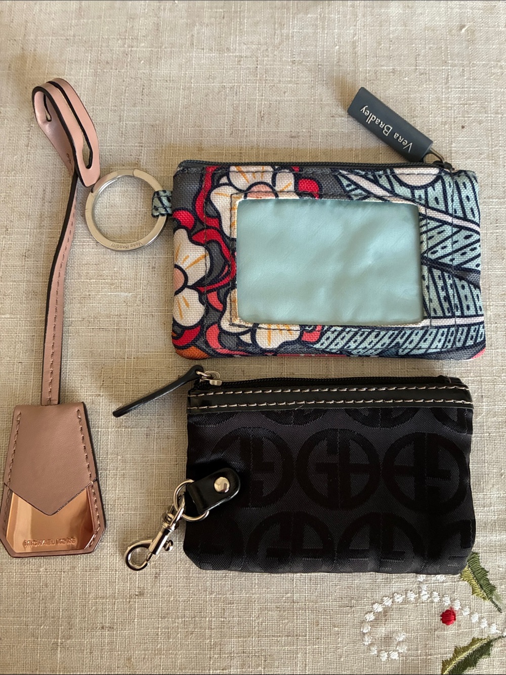 Set of 3 Charms : Michael Kors Gold & Pink Tag , Vera Bradly , Gianni Bini Pouch - Picture 14 of 14
